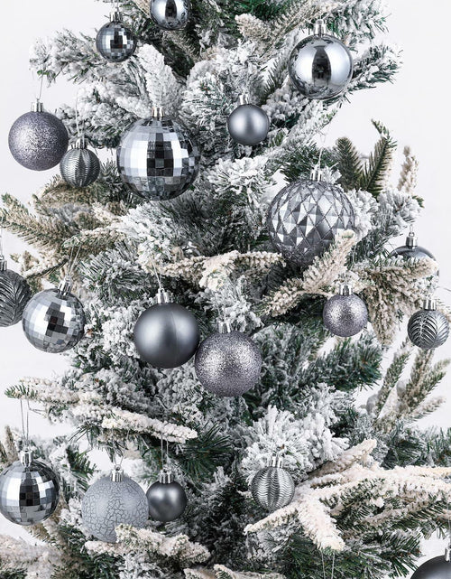 Load image into Gallery viewer, LANGXUN 36pcs Grey Christmas Tree Decorations Balls Shatterproof Ornaments
