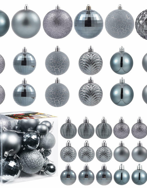 Load image into Gallery viewer, LANGXUN 36pcs Grey Christmas Tree Decorations Balls Shatterproof Ornaments

