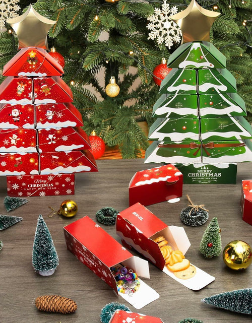 Load image into Gallery viewer, Decoration Boxes Tree Shape LED Light Gift Boxes 19.8x13.6x2.6in Set of 11
