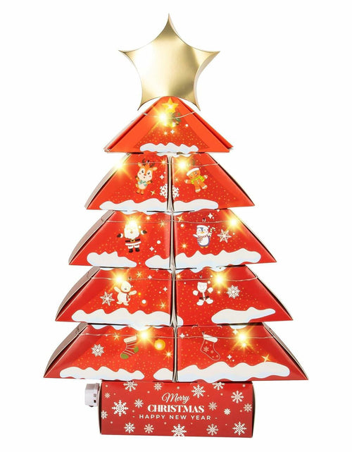 Load image into Gallery viewer, Decoration Boxes Tree Shape LED Light Gift Boxes 19.8x13.6x2.6in Set of 11
