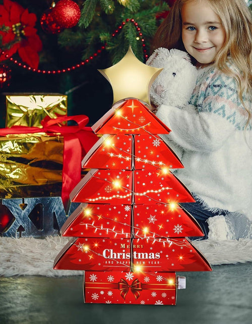Load image into Gallery viewer, Decoration Boxes Tree Shape LED Light Gift Boxes 19.8x13.6x2.6in Set of 11
