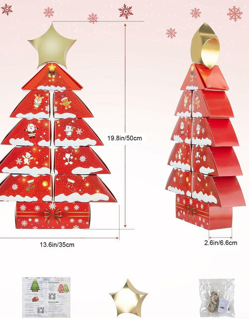 Load image into Gallery viewer, Decoration Boxes Tree Shape LED Light Gift Boxes 19.8x13.6x2.6in Set of 11
