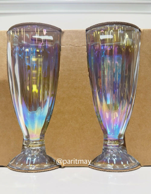 Load image into Gallery viewer, Target Bullseye's Playground Americana Milkshake Glasses 2pk 12.9oz Clear

