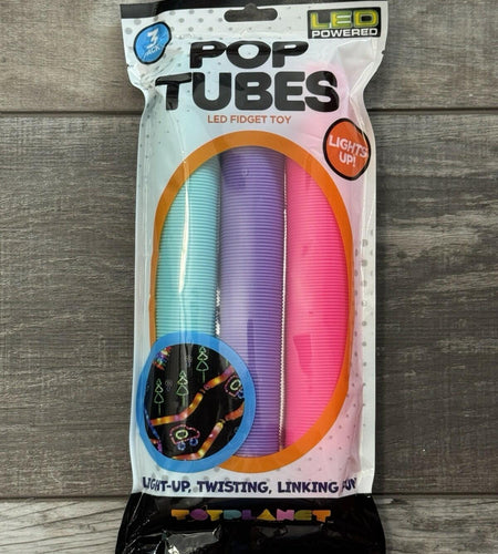 Toy Planet Pop Tubes LED Fidget Sensory Toy P1 Light Up Tubes