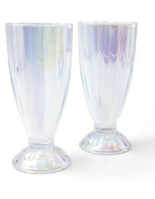 Load image into Gallery viewer, Target Bullseye's Playground Americana Milkshake Glasses 2pk 12.9oz Clear
