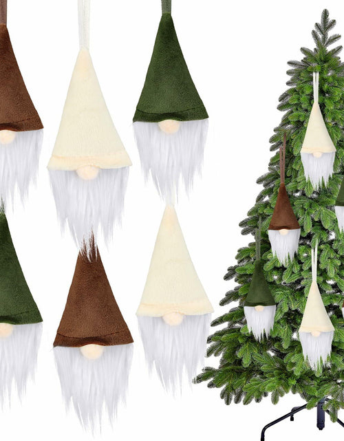 Load image into Gallery viewer, [Like New] Motionchic 12 Pack Christmas Neutral Boho Velvet Gnome Ornaments
