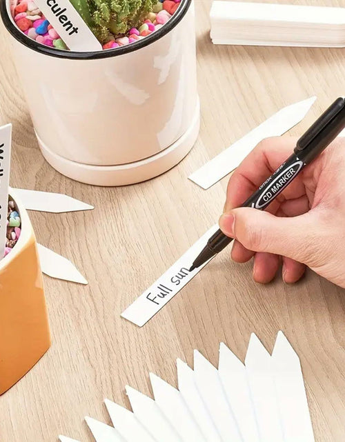 Load image into Gallery viewer, [Like_new] meumtuu 200 PCS White Plastic Plant Labels Garden Markers PVC PVCPL-200W

