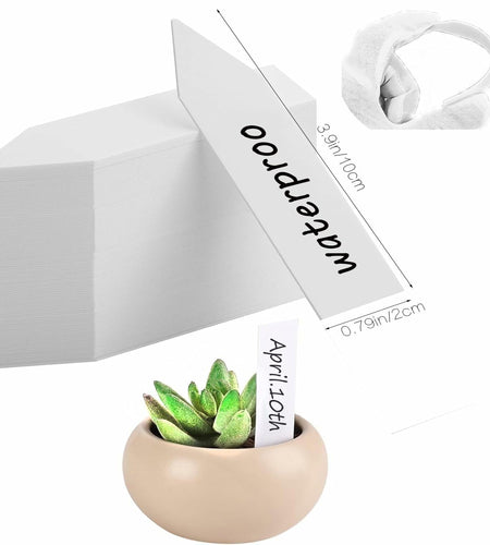 [Like_new] meumtuu 200 PCS White Plastic Plant Labels Garden Markers PVC PVCPL-200W