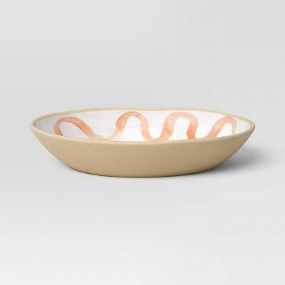 Load image into Gallery viewer, Threshold Coastal 40 fl oz Melamine Plastic Peach Ring Dinner Bowl Coral
