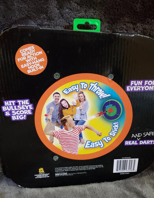 Load image into Gallery viewer, Big Time Toys Super Dart Board Darts Easy Throw Easy Stick Multi-Color
