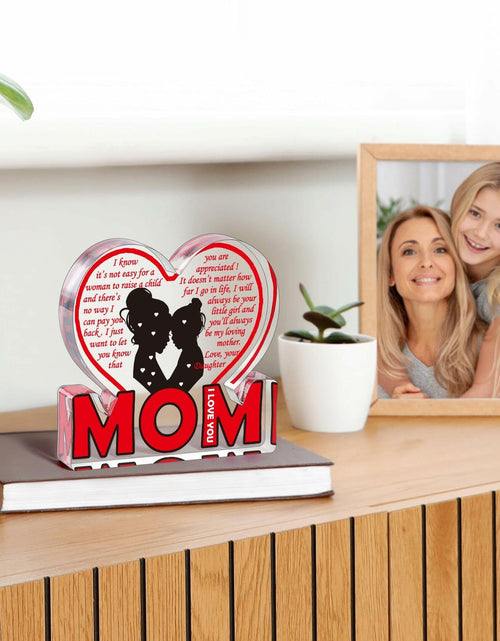 Load image into Gallery viewer, Love Mom Mother's Day Acrylic Plaque Desk Decoration Sign Gift
