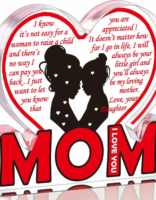 Load image into Gallery viewer, Love Mom Mother's Day Acrylic Plaque Desk Decoration Sign Gift
