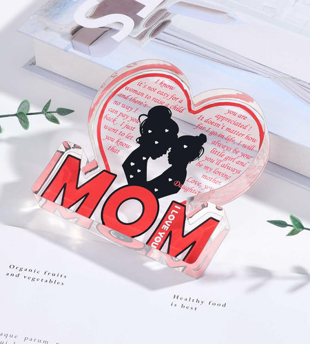 Love Mom Mother's Day Acrylic Plaque Desk Decoration Sign Gift