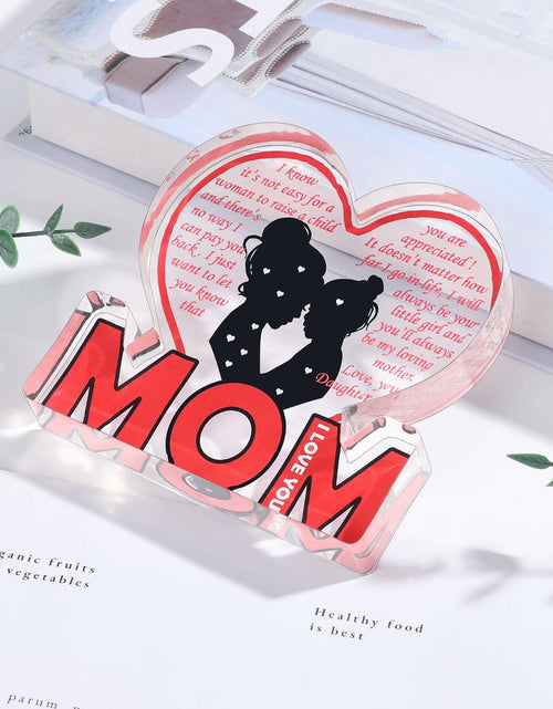 Load image into Gallery viewer, Love Mom Mother's Day Acrylic Plaque Desk Decoration Sign Gift

