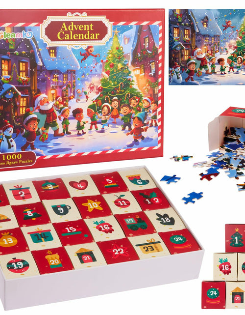 Load image into Gallery viewer, Advent Calendar 2025 Christmas Jigsaw Puzzle 1000pcs 24 Days Countdown
