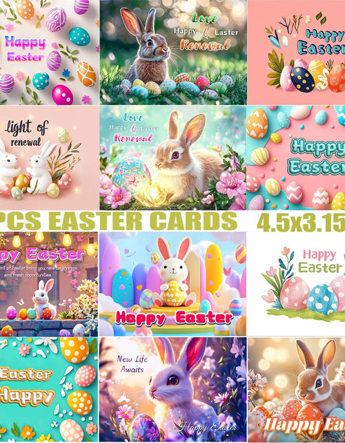 Load image into Gallery viewer, 12PCS Easter Bunny Bracelets with Cards Basket Stuffers Eggs Fillers
