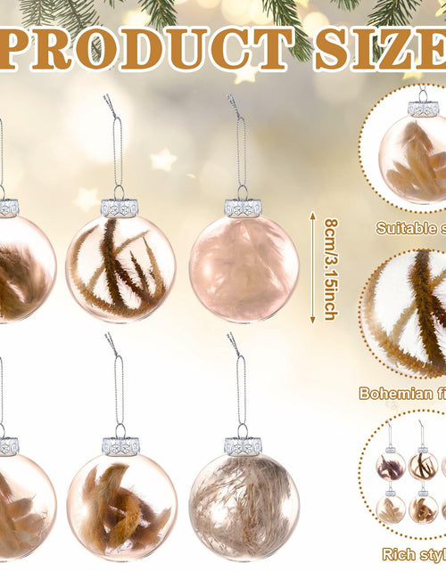Load image into Gallery viewer, Syhood 6 Pcs Farmhouse Christmas Ball Ornaments 3.15 Inch Clear Plastic
