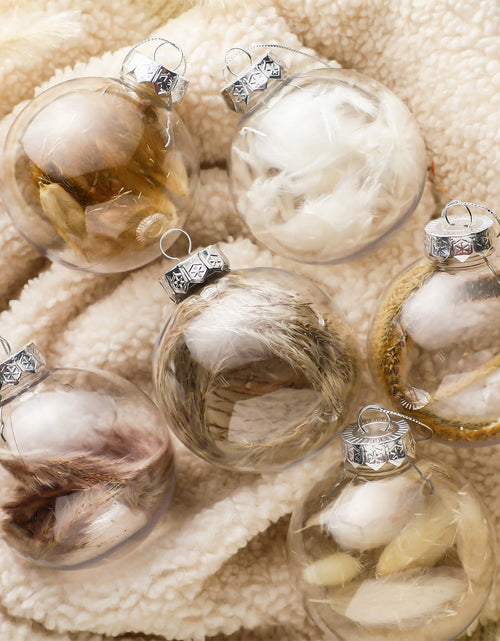Load image into Gallery viewer, Syhood 6 Pcs Farmhouse Christmas Ball Ornaments 3.15 Inch Clear Plastic

