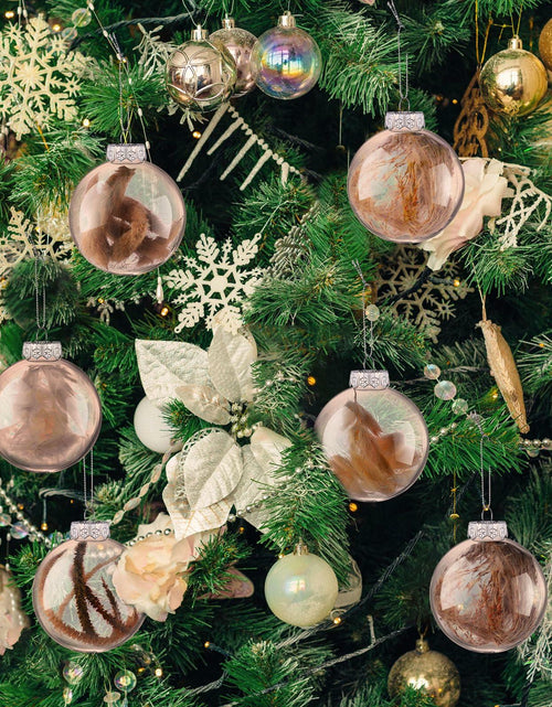 Load image into Gallery viewer, Syhood 6 Pcs Farmhouse Christmas Ball Ornaments 3.15 Inch Clear Plastic
