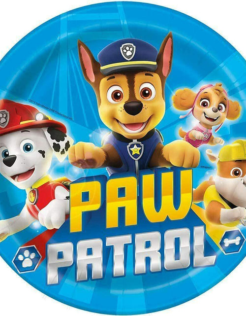 Load image into Gallery viewer, Unique Paw Patrol Multicolor 9" Paper Dinner Plates Disposable 8 Pack
