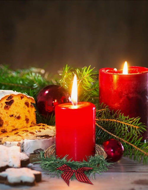 Load image into Gallery viewer, [Like New] Christmas Wreath Brown Candle Rings Bow Eucalyptus Garland Candle Holder
