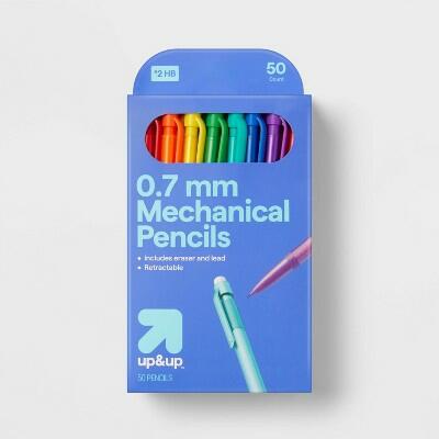 Load image into Gallery viewer, up&amp;up Mechanical Pencil No.2 0.7mm 50ct Multicolor School Supplies

