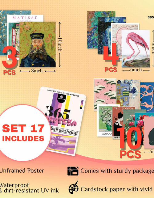 Load image into Gallery viewer, 365DoRoTeYa Colorful Eclectic Gallery Wall Art Set 17 PCS Unframed
