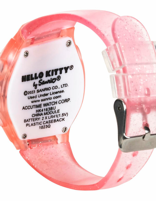 Load image into Gallery viewer, [Like_new] Sanrio Hello Kitty Kids LCD Watch Pink Glitter Strap Adjustable Fit 5.5-8"
