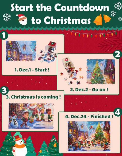 Load image into Gallery viewer, Advent Calendar 2025 Christmas Jigsaw Puzzle 1000pcs 24 Days Countdown
