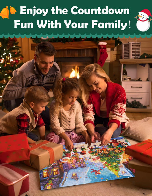Load image into Gallery viewer, Advent Calendar 2025 Christmas Jigsaw Puzzle 1000pcs 24 Days Countdown
