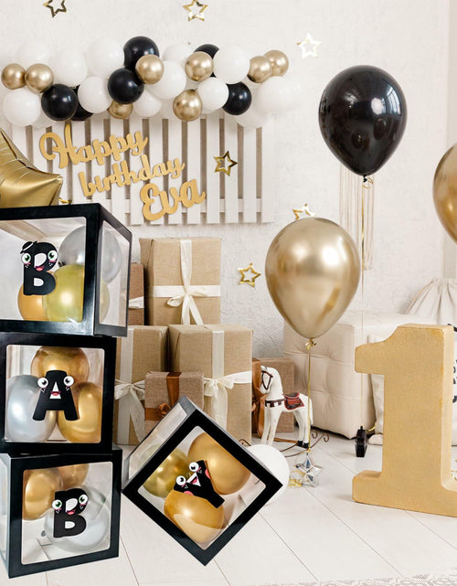 Load image into Gallery viewer, [Like New] Onteftshop Baby Boxes Letters Clear Black 4pcs Party Decorations
