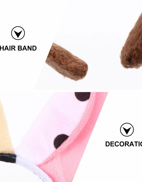 Load image into Gallery viewer, Beaupretty 2pcs Plush Bull Horns Headband Christmas Holiday Costume
