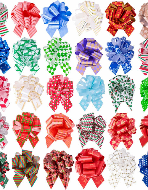 Load image into Gallery viewer, VGOODALL Christmas Pull Bows 5 Inch 30PCS Red Gift Wrap Decor
