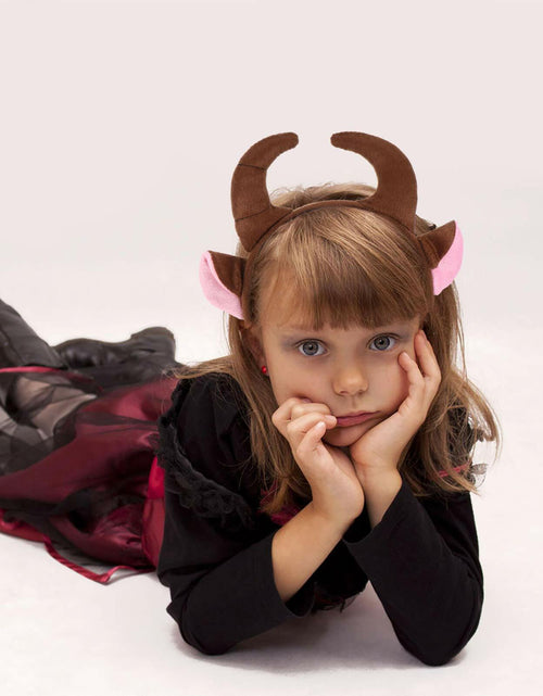 Load image into Gallery viewer, Beaupretty 2pcs Plush Bull Horns Headband Christmas Holiday Costume
