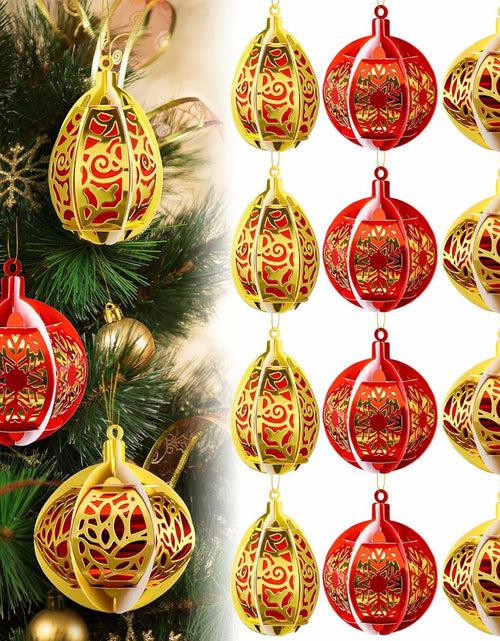 Load image into Gallery viewer, Vercraft 12 Pcs Christmas Tree Balls Ornaments Red Gold Hanging Decor

