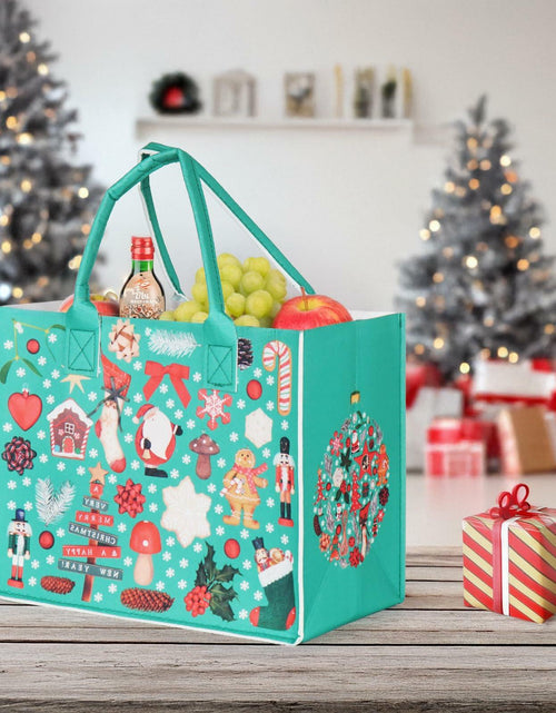Load image into Gallery viewer, JIWINNER 4PCS Felt Gift Bags 13x7x10 with Handles Christmas Wrapping
