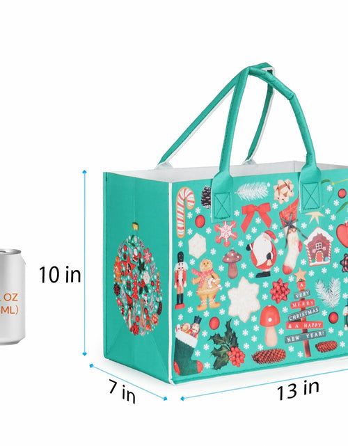 Load image into Gallery viewer, JIWINNER 4PCS Felt Gift Bags 13x7x10 with Handles Christmas Wrapping
