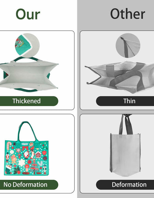 Load image into Gallery viewer, JIWINNER 4PCS Felt Gift Bags 13x7x10 with Handles Christmas Wrapping
