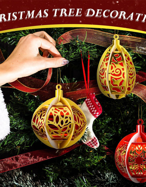 Load image into Gallery viewer, Vercraft 12 Pcs Christmas Tree Balls Ornaments Red Gold Hanging Decor
