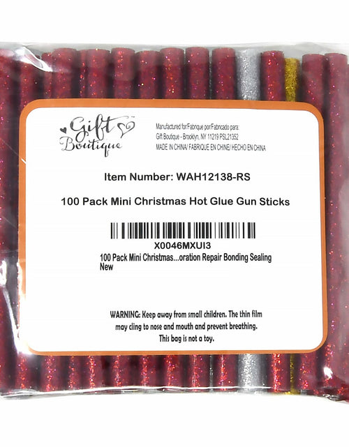 Load image into Gallery viewer, Gift Boutique 100 Pack Mini Christmas Hot Glue Gun Sticks 4 Colors 0.27"x4"
