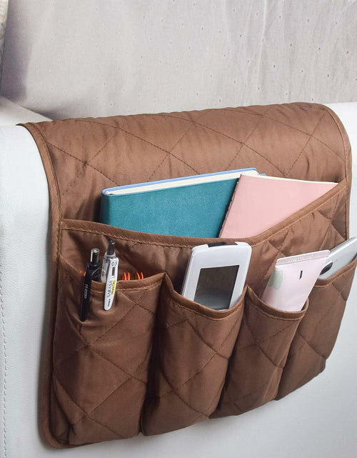 Load image into Gallery viewer, MDSTOP Remote Control Holder 5 Pockets Sofa Couch Armrest Organizer
