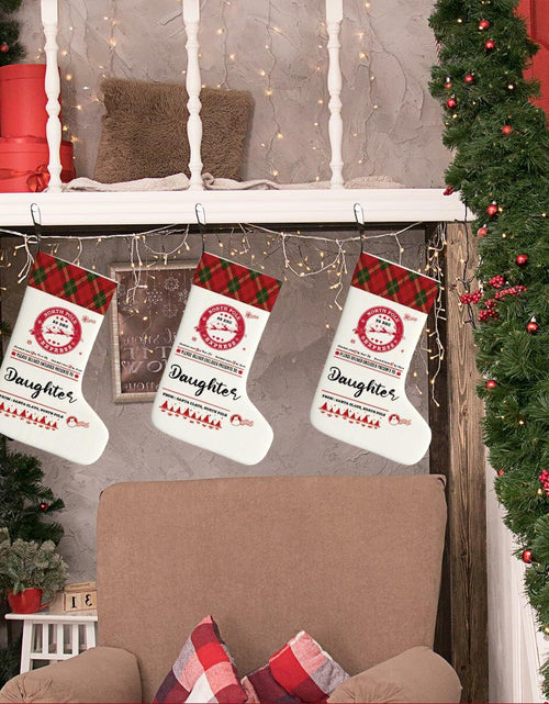 Load image into Gallery viewer, HEWBE Burlap Christmas Stocking Rustic Hanging Xmas Decoration Daughter Gift
