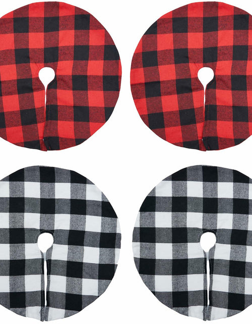 Load image into Gallery viewer, 4 Pieces Christmas Tree Skirt Decoration 15" Mini Xmas Tree Skirt Set
