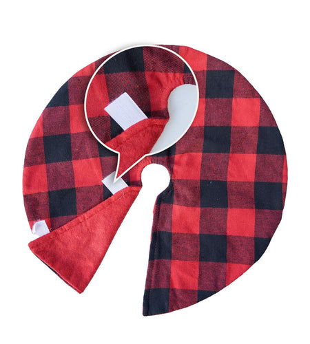 4 Pieces Christmas Tree Skirt Decoration 15" Mini Xmas Tree Skirt Set