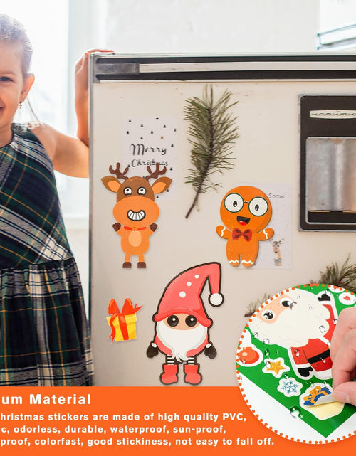 Load image into Gallery viewer, LovesTown 56PCS Waterproof Christmas Face Stickers for Kids Party Favors
