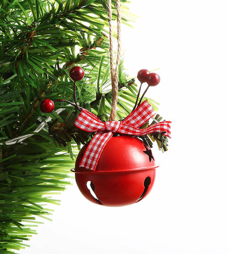 [Like New] 18 PCS Christmas Jingle Bells Ornaments Red White Green Tree Pendant Decor