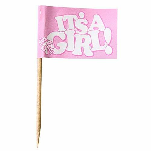 Load image into Gallery viewer, Beistle It's A Girl! Picks 2.5" Pink White 50 Count Party Supply
