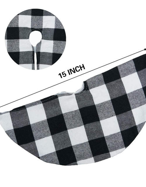 Load image into Gallery viewer, 4 Pieces Christmas Tree Skirt Decoration 15" Mini Xmas Tree Skirt Set
