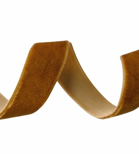 Abbaoww Velvet Ribbon Brown 5/8 Inch Single Face 25 Yards Craft DIY