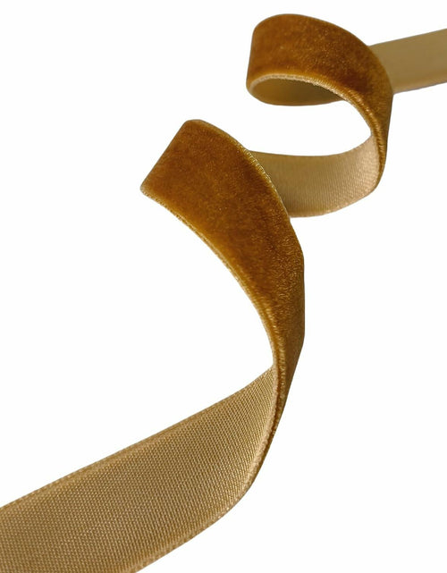 Load image into Gallery viewer, Abbaoww Velvet Ribbon Brown 5/8 Inch Single Face 25 Yards Craft DIY
